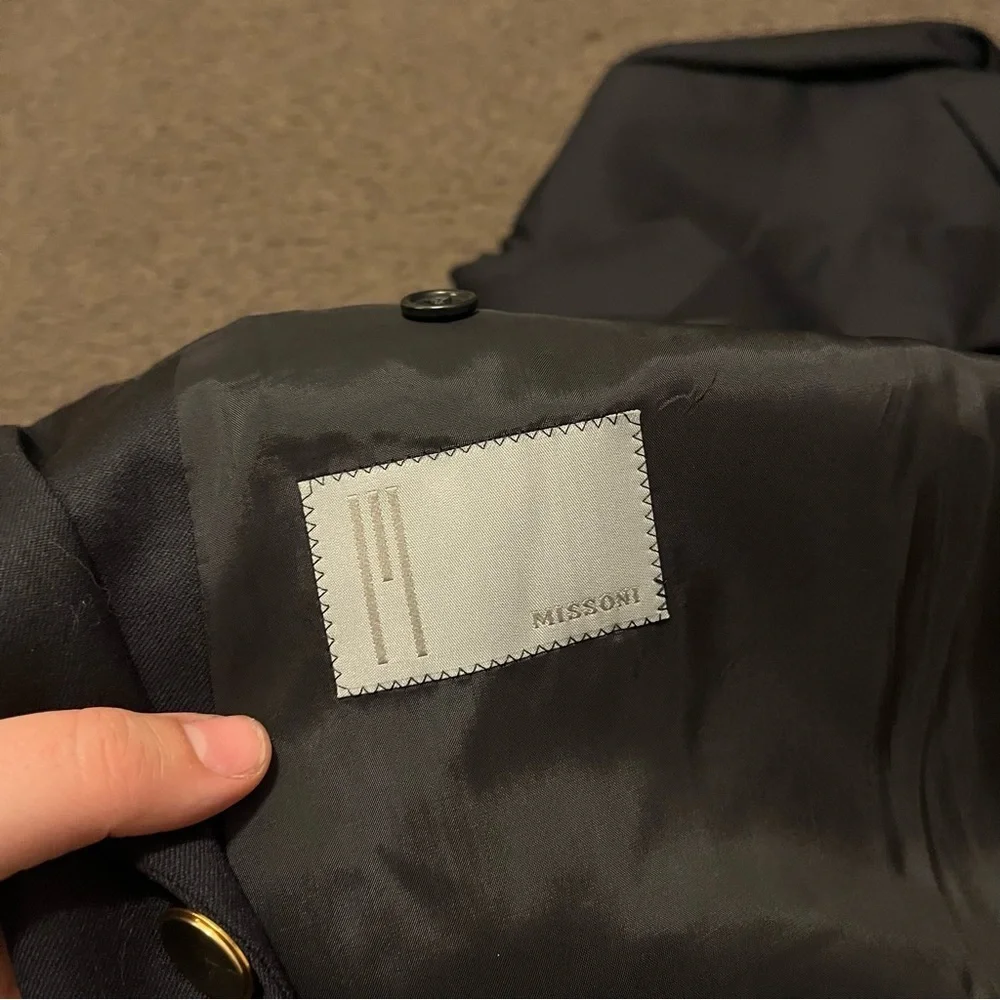 Missoni Vintage Y2K Black Wool Blazer